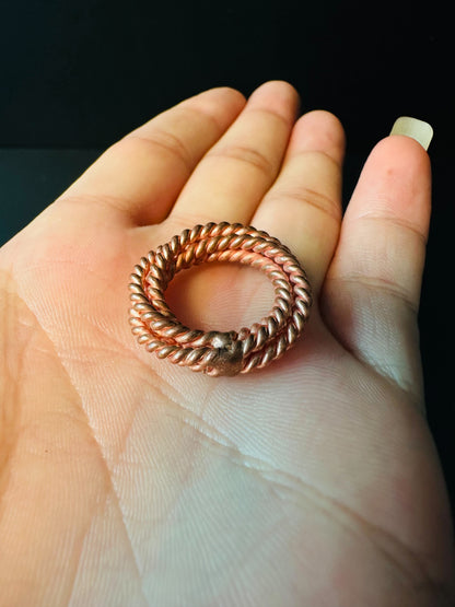 Copper Tensor Ring Pendant – Handmade Sacred Geometry