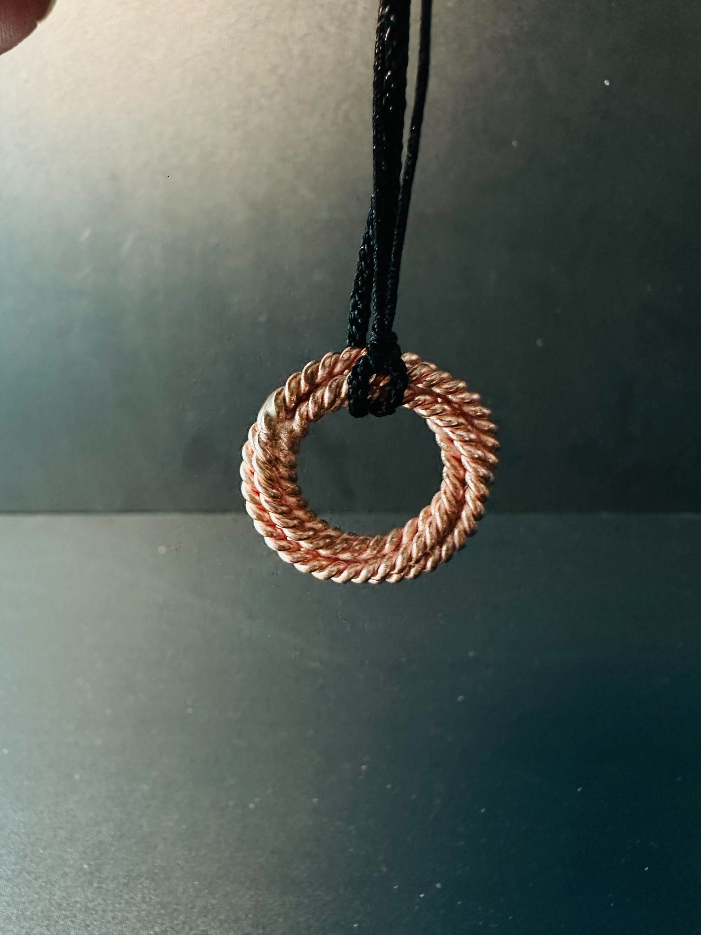 Copper Tensor Ring Pendant – Handmade Sacred Geometry