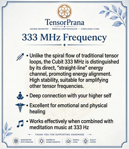 Tensor 333 MHz frequency reference chart for the copper cuff bracelet