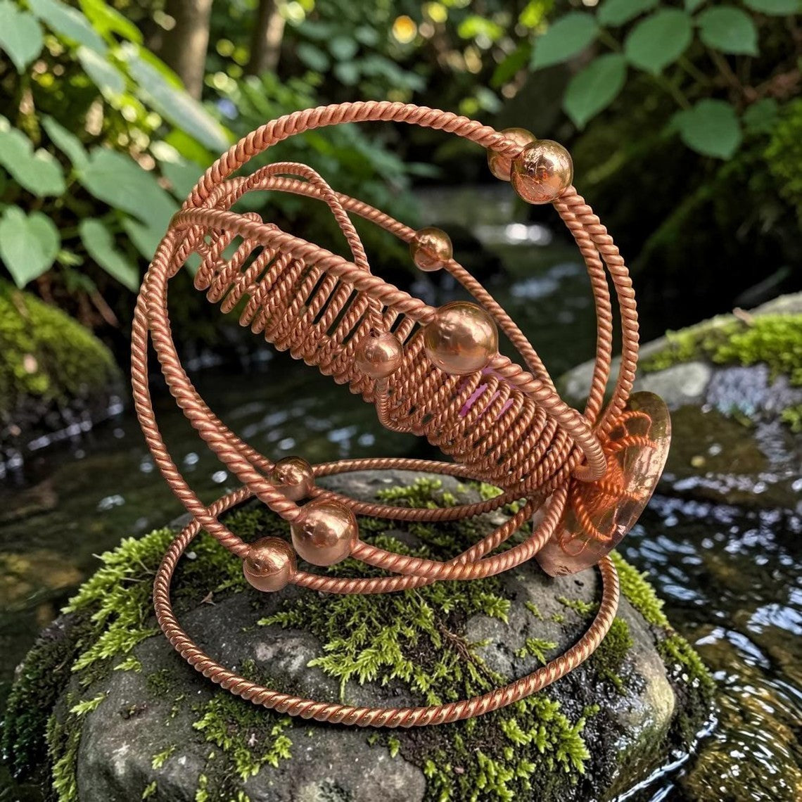 Mặt nạ mũi đồng 144 Mhz Sacred của abusta.viking, dụng cụ năng lượng hình học thiêng liêng bằng đồng nguyên chất thủ công.