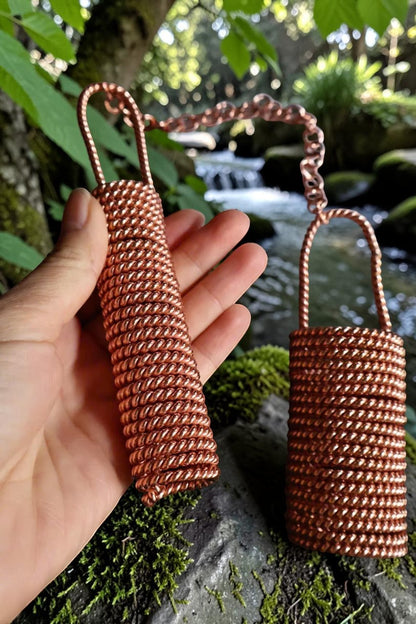 Mặt dây chuyền Triskelion bằng đồng thủ công của abusta.viking, công cụ năng lượng hình học thiêng liêng bằng đồng nguyên chất.