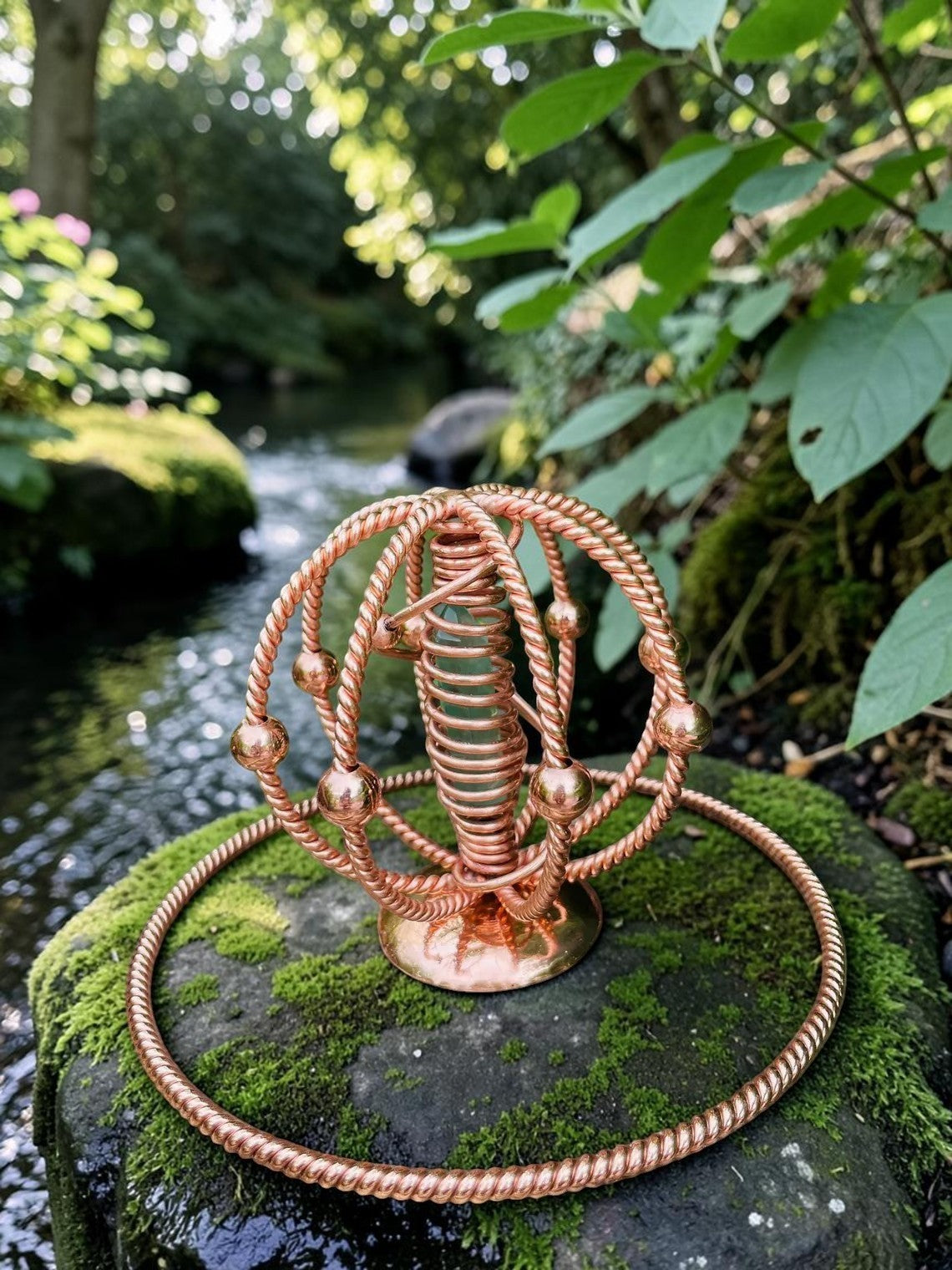 Mặt dây chuyền Pure Silver Seed Of Life Sacred bằng đồng nguyên chất, chế tác thủ công tinh xảo, công cụ năng lượng hình học thiêng liêng.