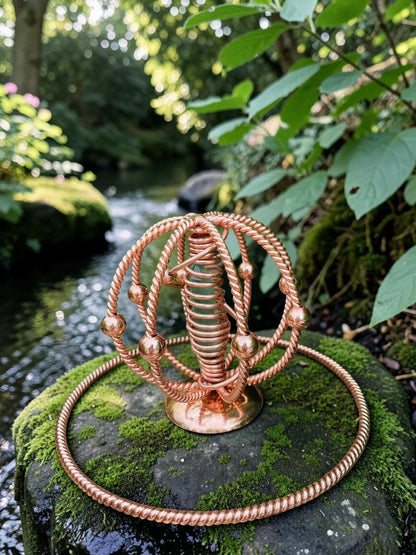 Mặt dây chuyền Pure Silver Seed Of Life Sacred bằng đồng nguyên chất, chế tác thủ công tinh xảo, công cụ năng lượng hình học thiêng liêng.