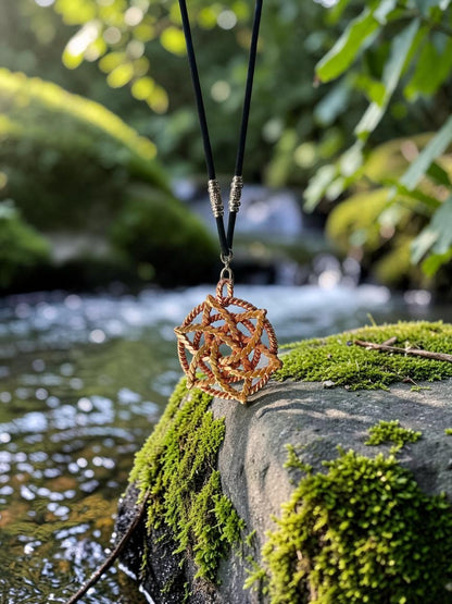 Vòng cổ Tensor Rings Twist bằng đồng nguyên chất, chế tác thủ công tinh xảo, công cụ năng lượng hình học thiêng liêng.
