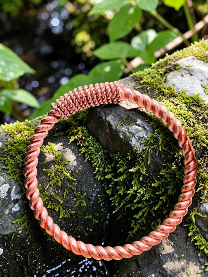 Vòng cổ Tensor Ring 14 144Mhz Unisex bằng đồng nguyên chất thủ công, thiết kế hình học thiêng liêng.