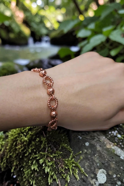 Vòng tay Lakhovsky bằng đồng nguyên chất 99.9% từ abusta.viking, thiết kế hình học thiêng liêng, chế tác thủ công tinh xảo.