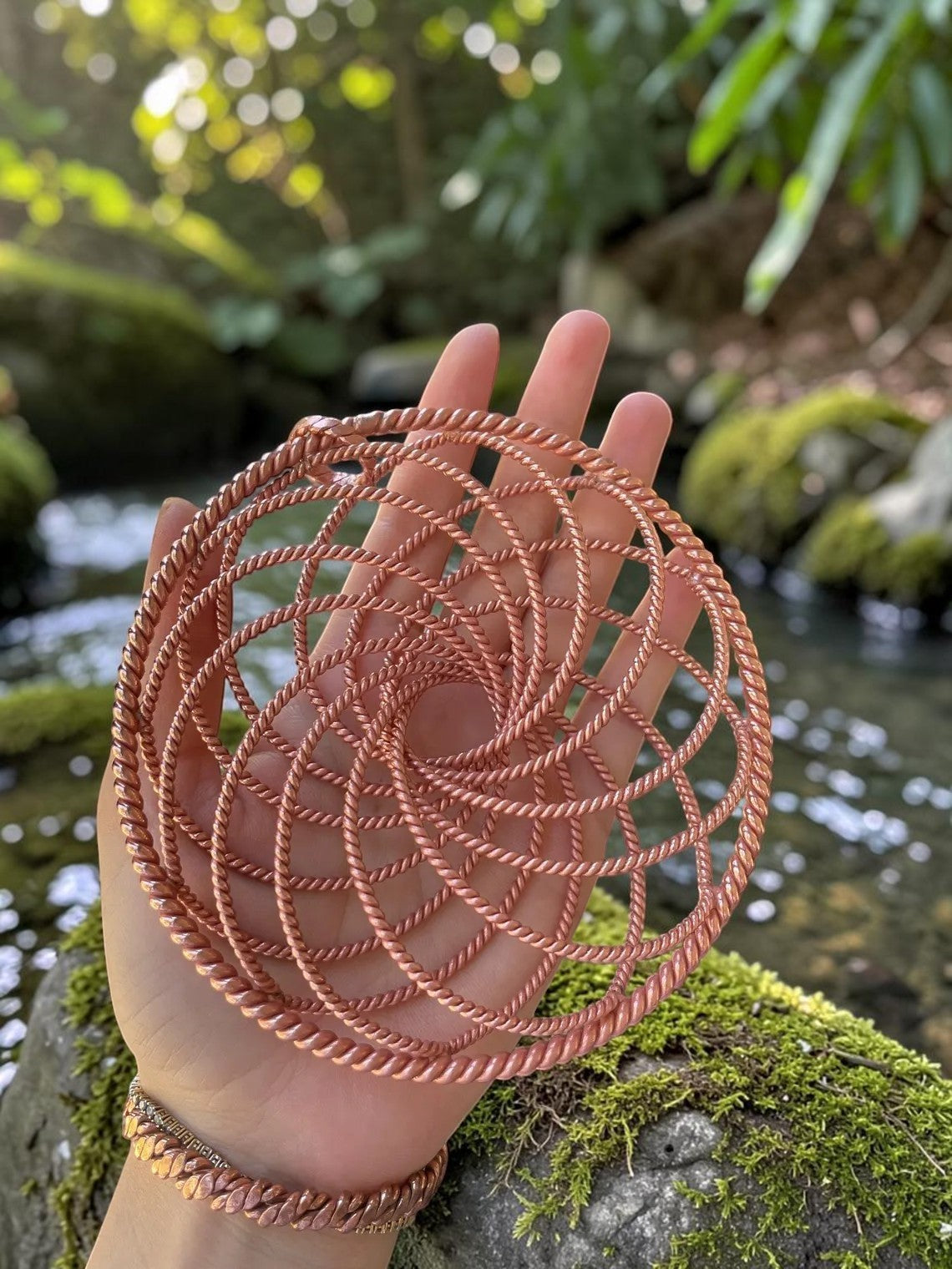 abusta.viking Handmade Tensor Wheat Ear Copper energy tool, pure copper, sacred geometry, meditation aid