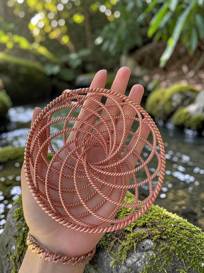 abusta.viking Handmade Tensor Wheat Ear Copper energy tool, pure copper, sacred geometry, meditation aid