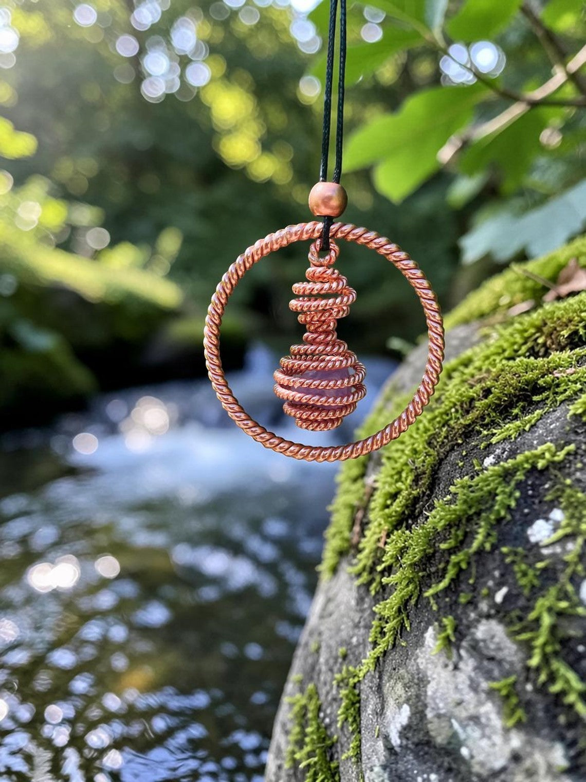 abusta.viking Handmade Copper Tensor Ring 12 Cubit, năng lượng tinh tế, phong thủy, thiền định, 99.9% đồng đỏ