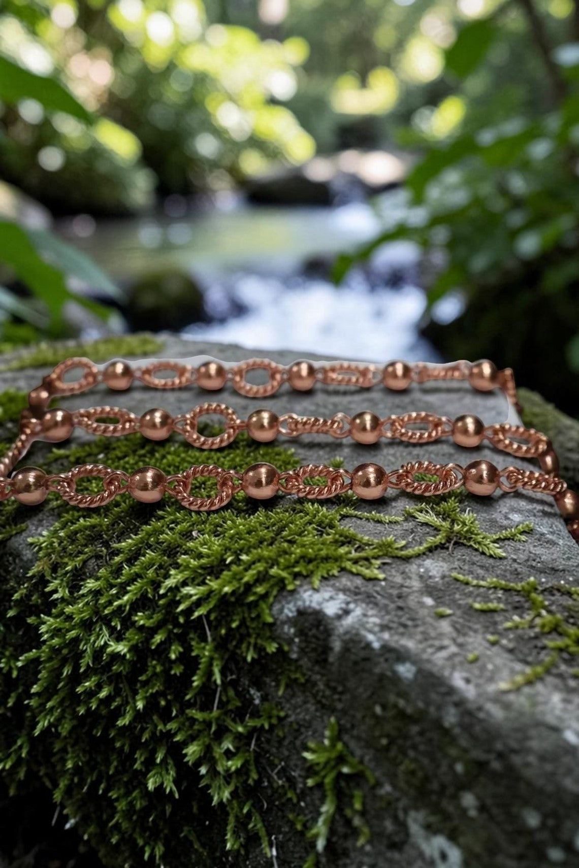 Bộ nhẫn đồng Lakhovsky năng lượng abusta.viking làm thủ công từ đồng nguyên chất, thiết kế hình học thiêng liêng.