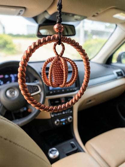 Mặt dây chuyền trang trí xe hơi abusta.viking bằng đồng nguyên chất, hình học thiêng liêng, bảo vệ EMF, cân bằng luân xa.