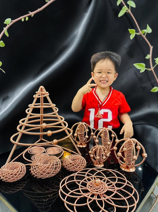 abusta.viking - Đồ trang trí hình hoa sự sống bằng đồng nguyên chất, công cụ năng lượng hình học thiêng liêng thủ công.