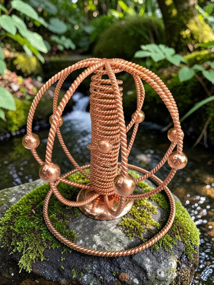 Mặt nạ mũi đồng abusta.viking 144 Mhz Sacred, công cụ năng lượng hình học thiêng liêng, chế tác thủ công từ đồng nguyên chất.