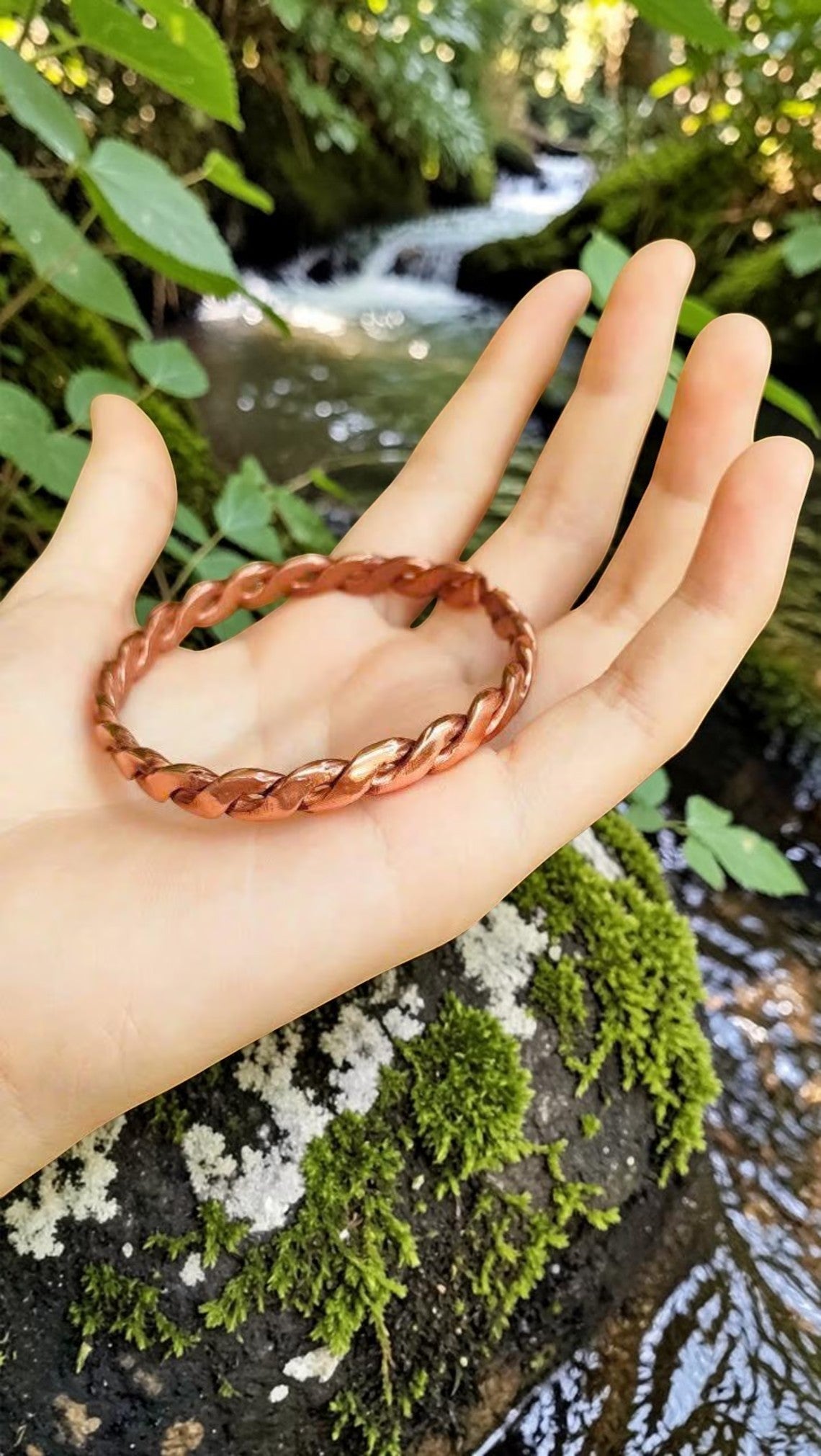 Vòng đeo tay bằng đồng nguyên chất hình hoa văn cuộc sống, thủ công tinh xảo, năng lượng, phong thủy