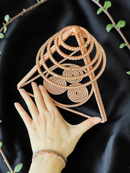 Abusta Viking Tensor Lotus of Life 9999 Đồng Thuần Sacred Geometry Tool, thủ công tinh xảo, đồng nguyên chất, dùng cho thiền định, Reiki, không gian thiêng.