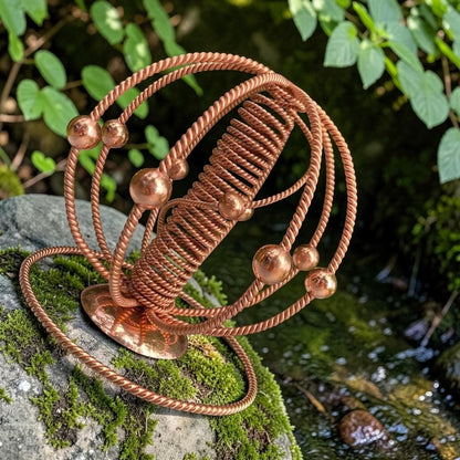 Mặt nạ mũi đồng abusta.viking 144 Mhz, công cụ năng lượng hình học thiêng liêng, chế tác thủ công từ đồng nguyên chất, dùng cho thiền định và không gian thiêng liêng.