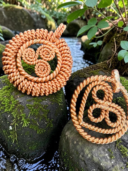 Mặt dây chuyền hình kim tự tháp bằng đồng nguyên chất abusta.viking, chế tác thủ công, năng lượng 177MHz 432MHz.