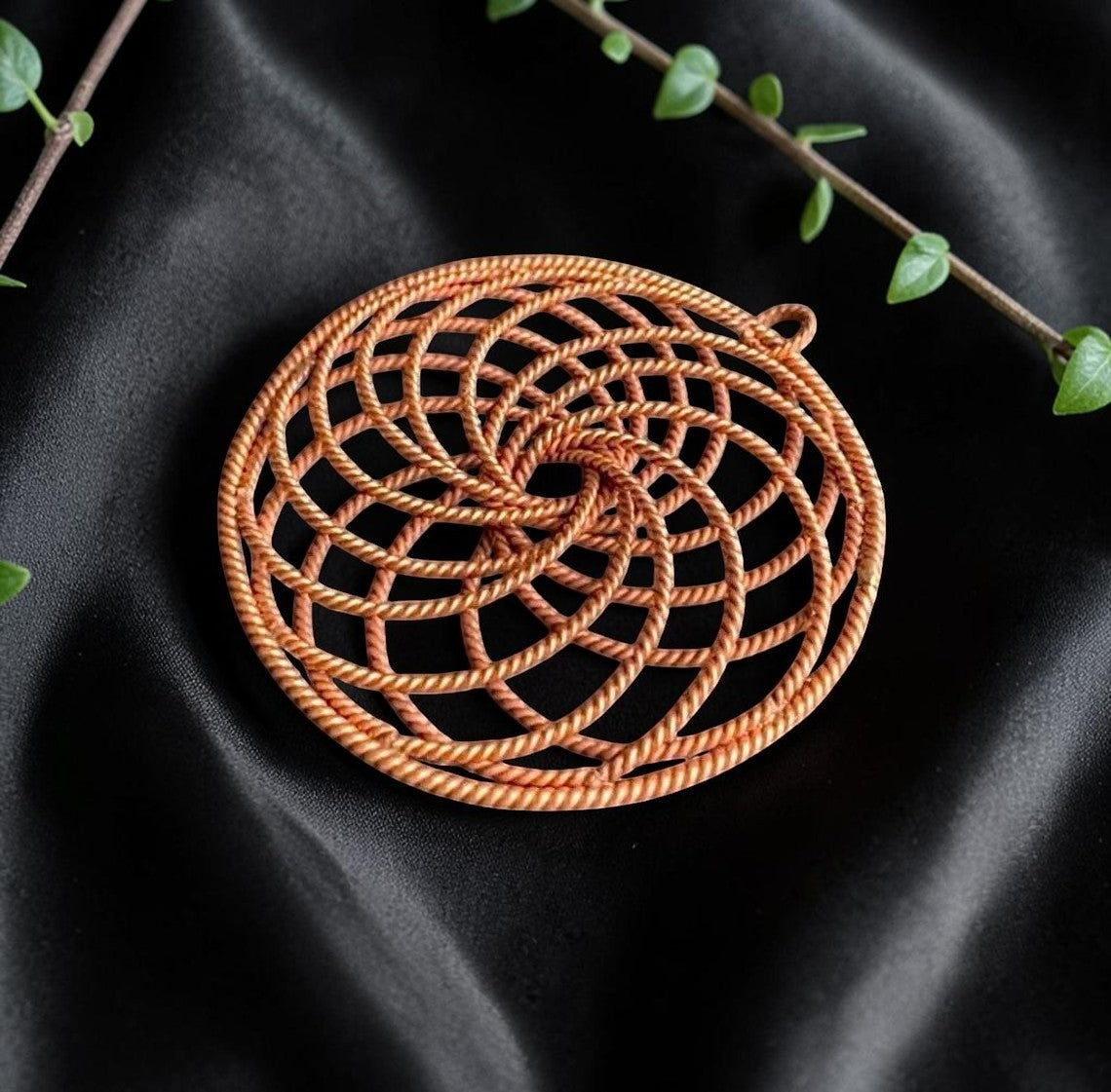abusta.viking Handmade Tensor Wheat Ear Copper energy tool, handcrafted pure copper, sacred geometry design for meditation and Reiki.