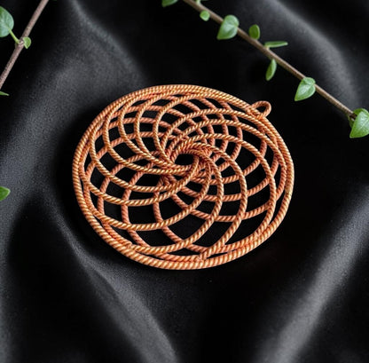 abusta.viking Handmade Tensor Wheat Ear Copper energy tool, handcrafted pure copper, sacred geometry design for meditation and Reiki.