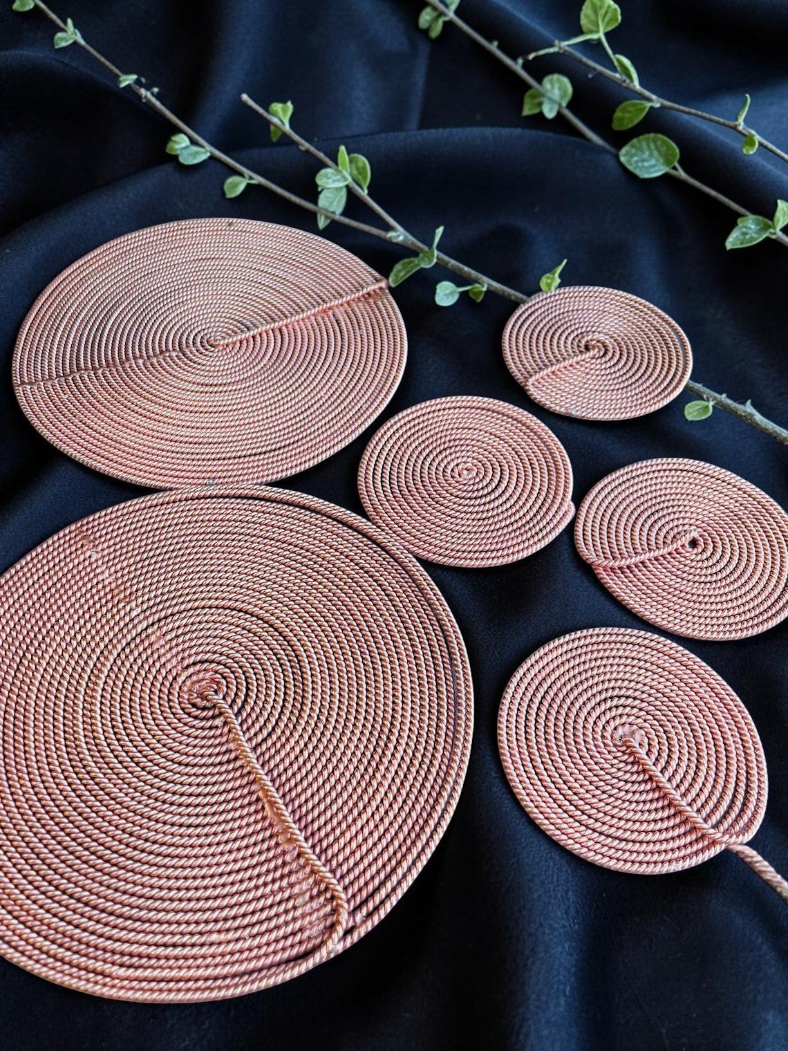 Bộ hai thiết bị Torus bằng đồng nguyên chất thủ công từ abusta.viking, dụng cụ năng lượng hình học thiêng liêng.