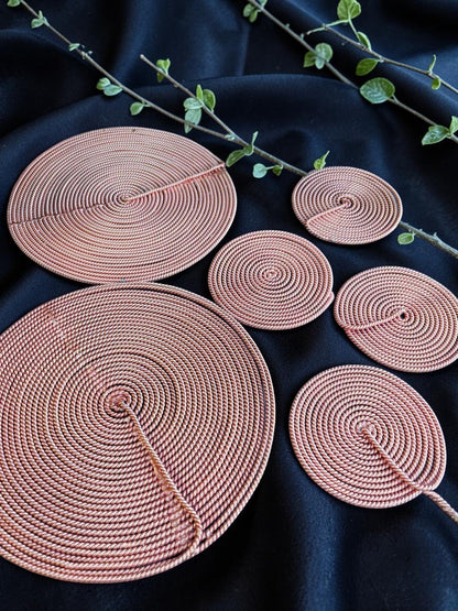 Bộ hai thiết bị Torus bằng đồng nguyên chất thủ công từ abusta.viking, dụng cụ năng lượng hình học thiêng liêng.