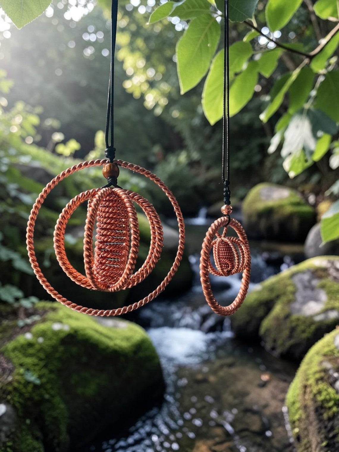 Mặt dây chuyền orgonite bằng đồng nguyên chất, thủ công, hình học thiêng liêng, bảo vệ EMF, cân bằng luân xa, hài hòa không gian.