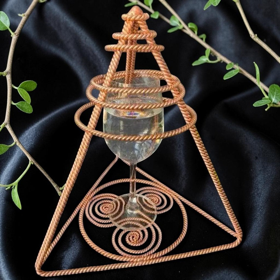 Abusta Viking Flower of Life đồng nguyên chất, dụng cụ năng lượng hình học thiêng liêng, thủ công tinh xảo, dùng để sạc tinh thể và điều hòa không gian.