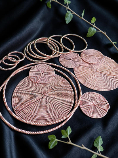 Bộ hai thiết bị Torus bằng đồng nguyên chất thủ công của abusta.viking, dụng cụ năng lượng hình học thiêng liêng.