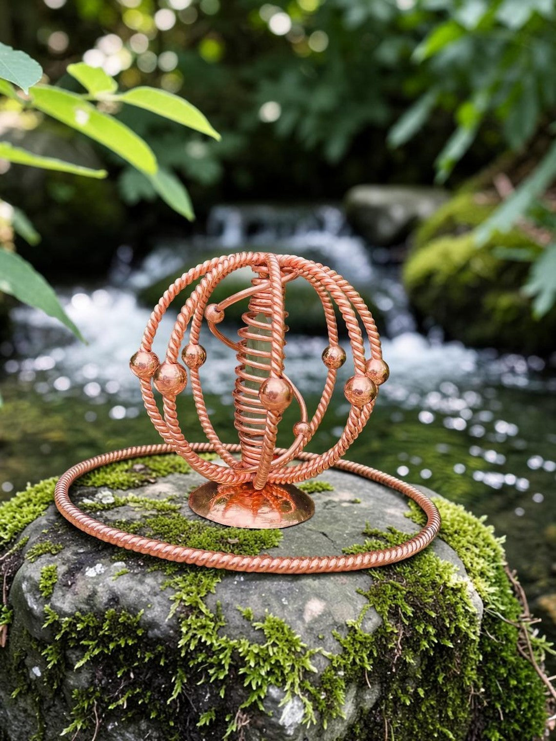 Mặt dây chuyền Pure Silver Seed Of Life Sacred bằng đồng nguyên chất, hình học thiêng liêng, chế tác thủ công tại Việt Nam bởi abusta.viking
