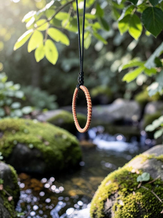 Vòng năng lượng đồng xoắn thủ công, dụng cụ hình học thiêng liêng, 99.9% đồng đỏ nguyên chất, treo ngoài trời.