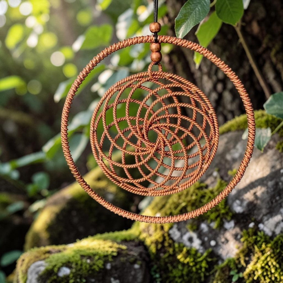 abusta.viking Handmade Tensor Wheat Ear Copper energy tool, handcrafted pure copper, sacred geometry design for meditation and Reiki.