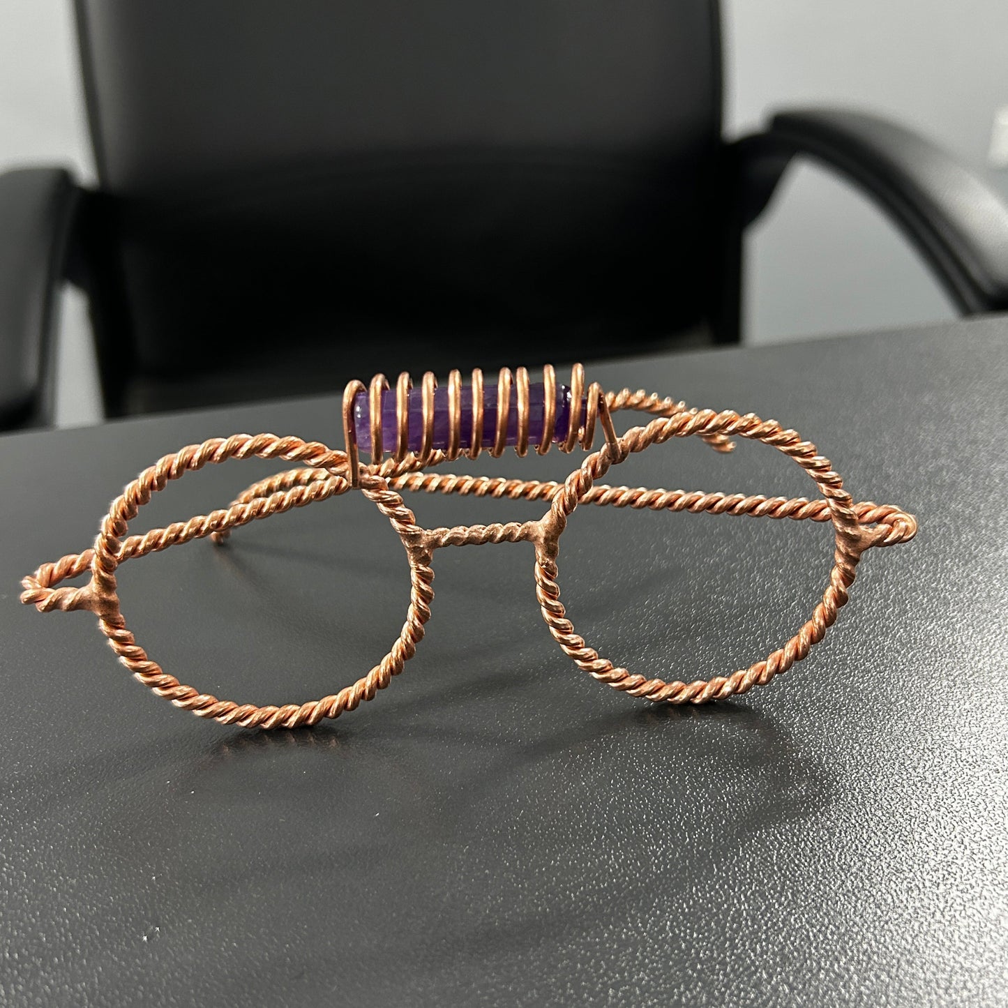 Amethyst copper tensor glasses sacred geometry eyewear 144 177 MHz