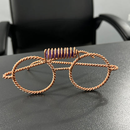Amethyst copper tensor glasses sacred geometry eyewear 144 177 MHz