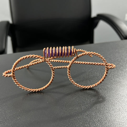 Amethyst copper tensor glasses sacred geometry eyewear 144 177 MHz