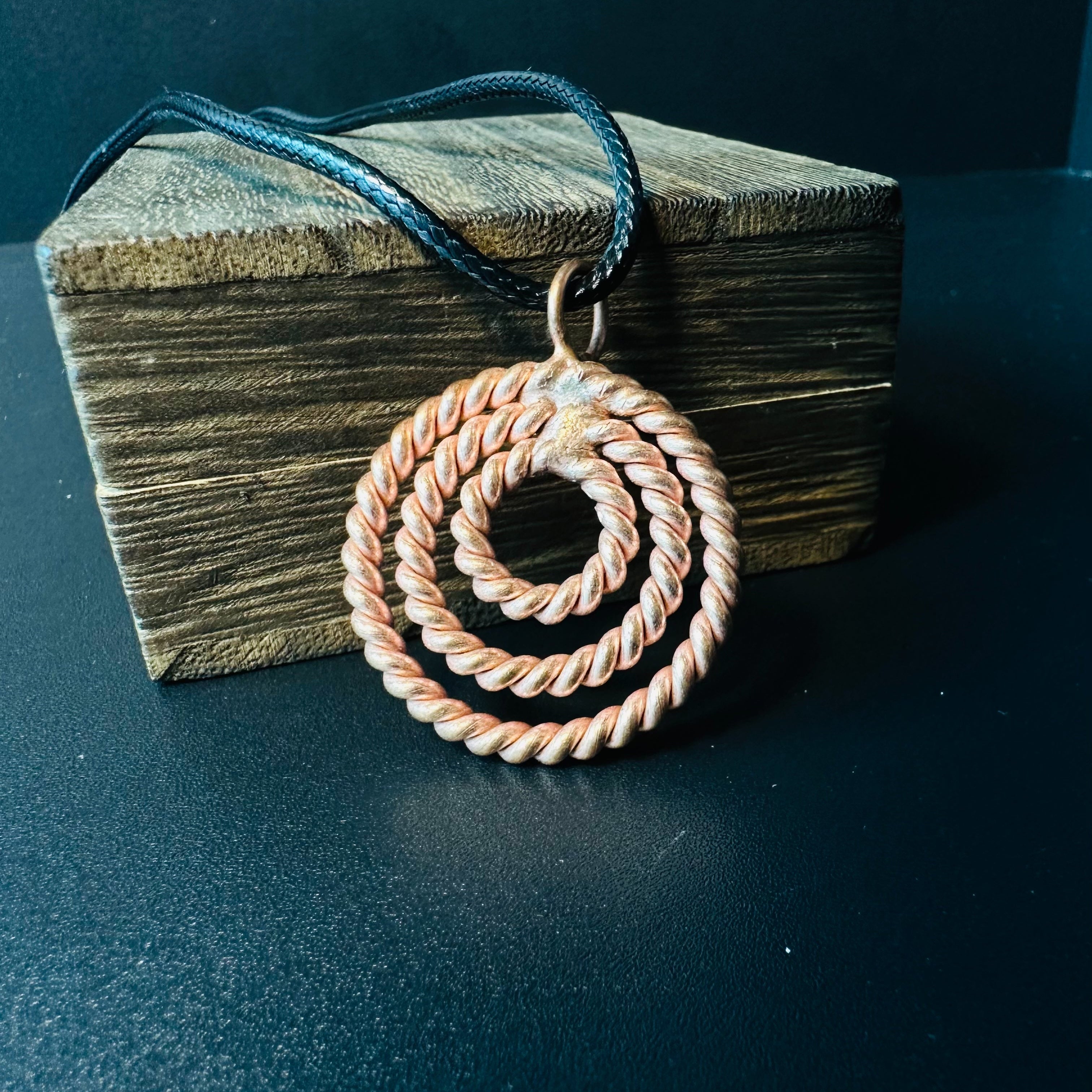 Copper Spiral Pendant | Concentric Circle Necklace – TensorPrana