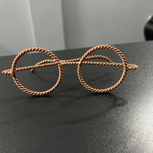 Handmade copper tensor glasses twisted wire sacred geometry eyewear for meditation
