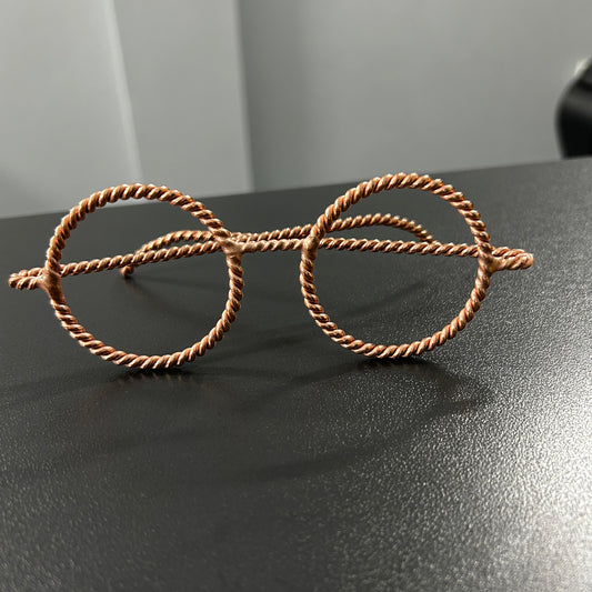 Handmade copper tensor glasses twisted wire sacred geometry eyewear for meditation
