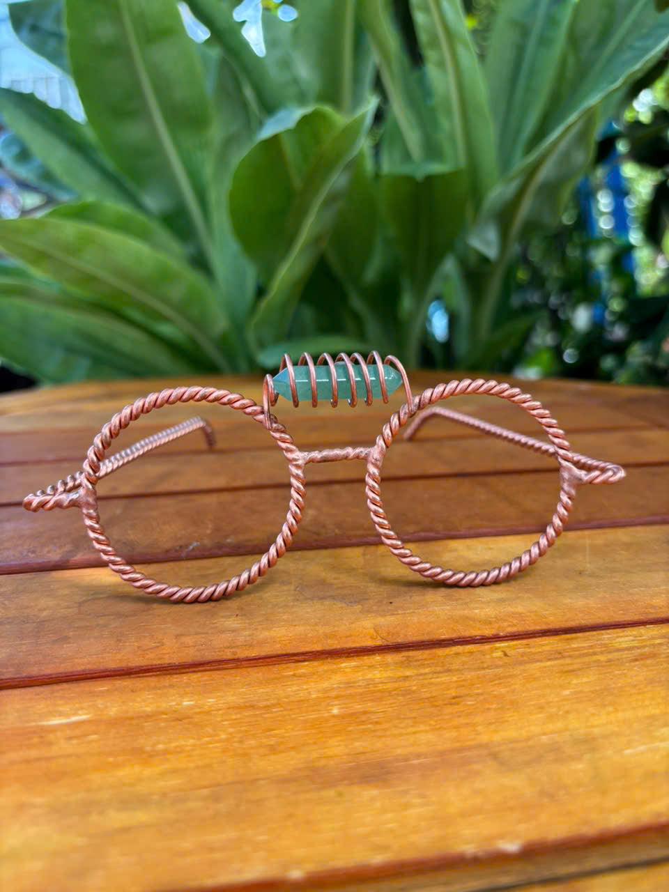 Green aventurine copper tensor glasses sacred geometry eyewear 144 177 MHz