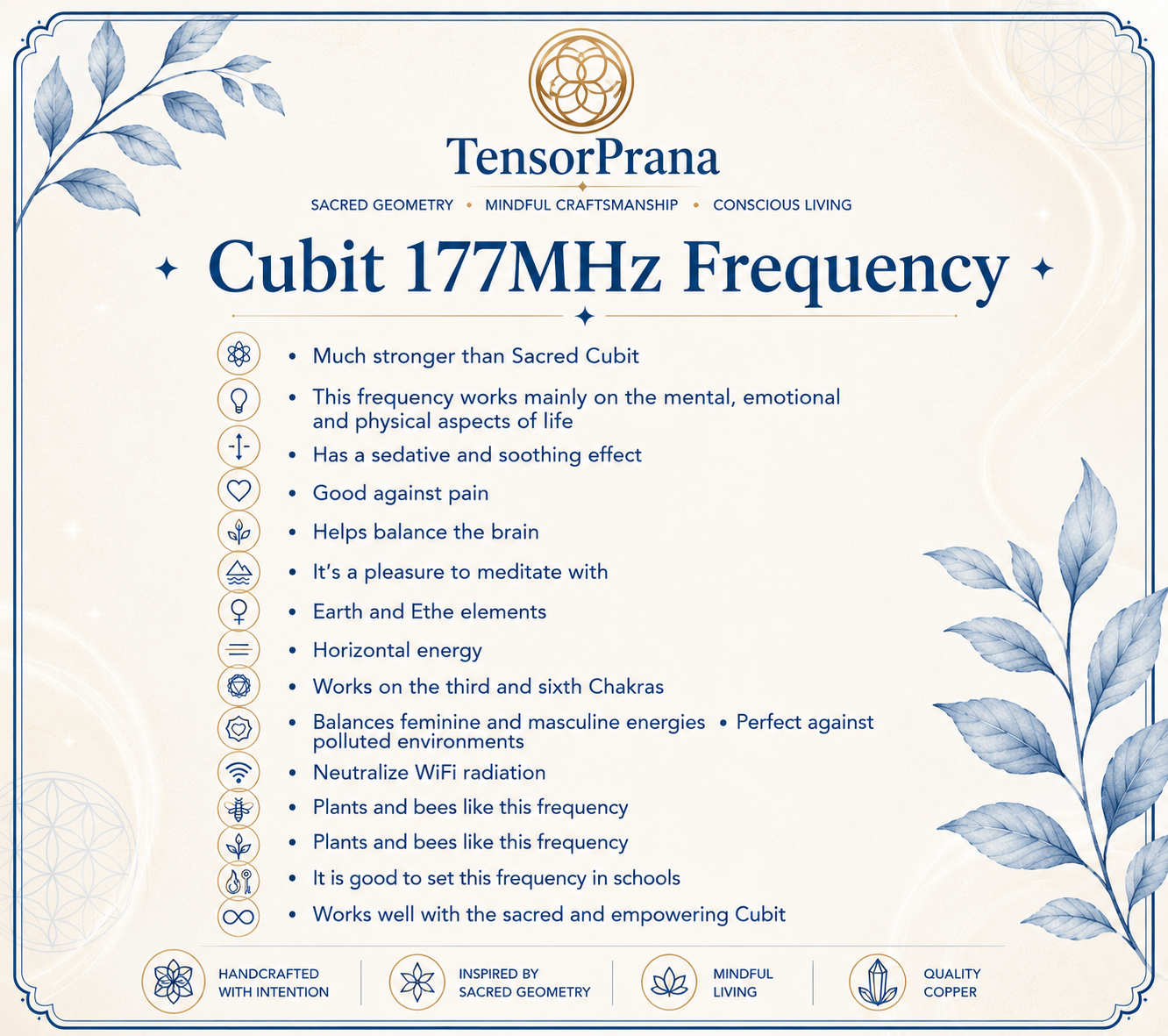 Infographic explaining the Lost Cubit 177 MHz measurement and its traditional balance associations